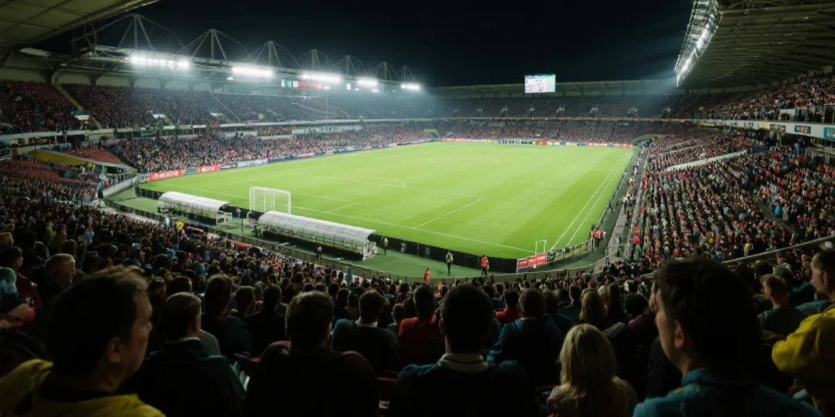 Stadium night atmosphere